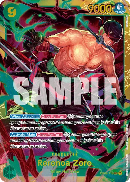 Roronoa Zoro card printing